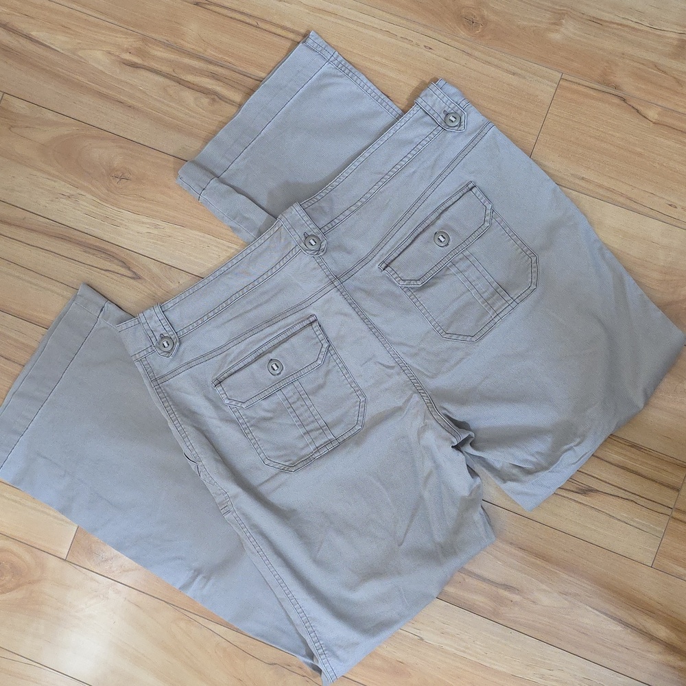 Vintage Y2K Old Navy Stone Lightweight Corduroy Twill Pant Size 16 Flare Boot🌷